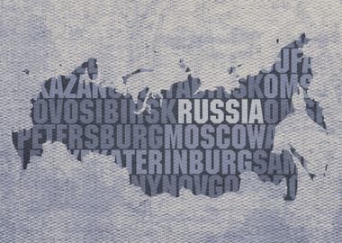 Russia Country Word Map