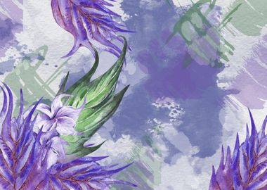 Abst Watercolor Flowers 41