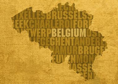 Belgium Country Word Map