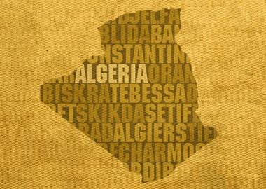 Algeria Country Word Map