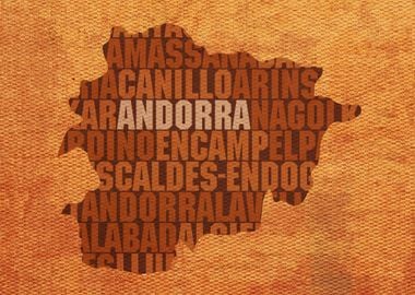 Andorra Country Word Map