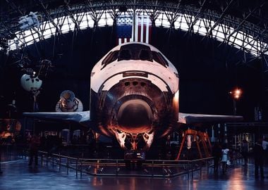 Space shuttle at museum