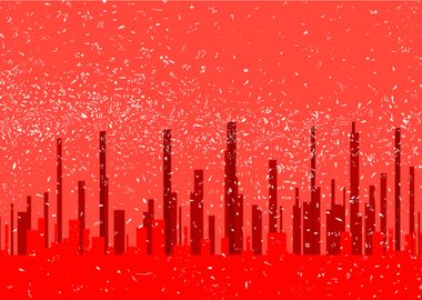 Red City Background