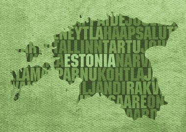 Estonia Country Word Map