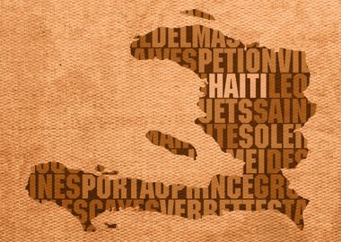 Haiti Country Word Map Art