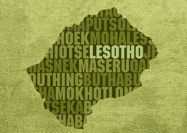 Lesotho Country Word Map