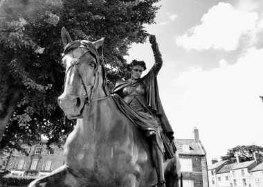 woman riding horse