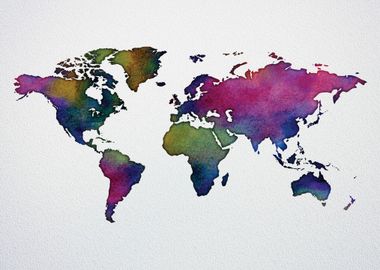 Multicolor World Map 02