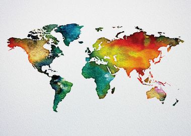 Multicolor World Map 04