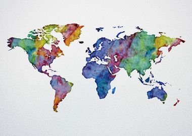 Multicolor World Map 03