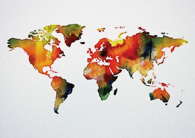 Multicolor World Map 05