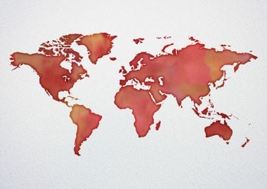 Red World Map