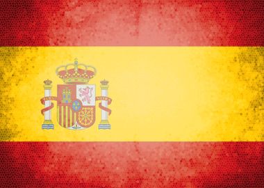 Spain vintage flag