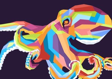 octopus wpap pop art