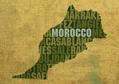 Morocco Country Word Map