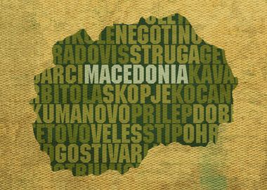 Macedonia Country Word Map