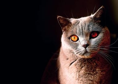 Red orange eyed cat