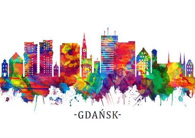 Gdansk Poland Skyline