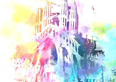 Sagrada Familia Colorfull