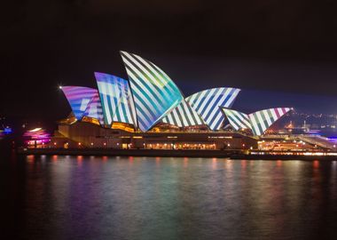 Sydney Opera House lights