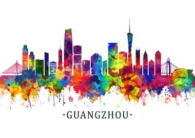 Guangzhou China Skyline