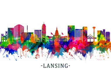 Lansing Michigan Skyline