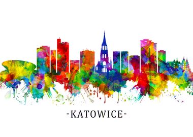 Katowice Poland Skyline