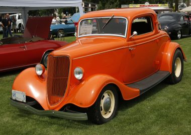 orange car classic