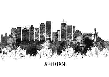 Abidjan Skyline BW