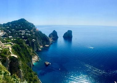 Capri Island coast line