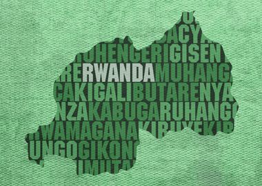 Rwanda Country Word Map