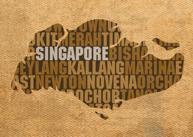 Singapore Country Word Map