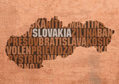 Slovakia Country Word Map 