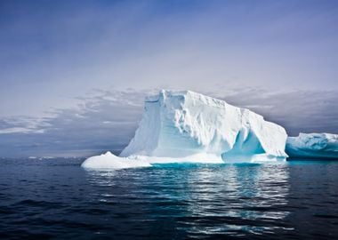 Iceberg in ocean water