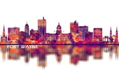 Fort Wayne Indiana Skyline