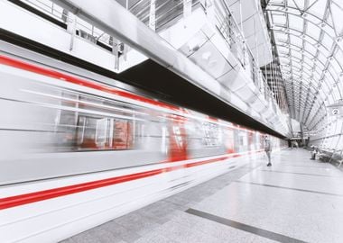 red rainroad station