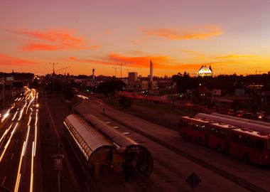 road sunset