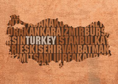 Turkey Country Word Map