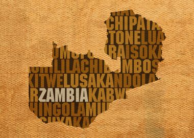 Zambia Country Word Map