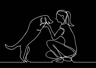 Dog Lovers Line art