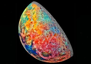 moon false color mosaic