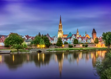 Ulm Skyline Danube River