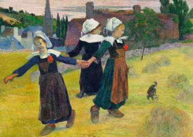 Breton Girls Dancing