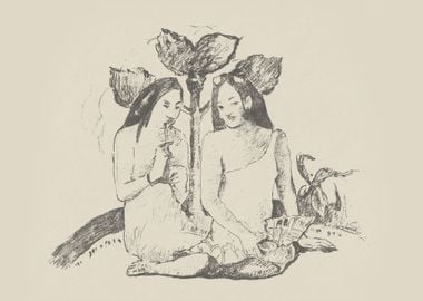 Two Sitting Maori Women