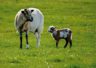 sheep lamb grass