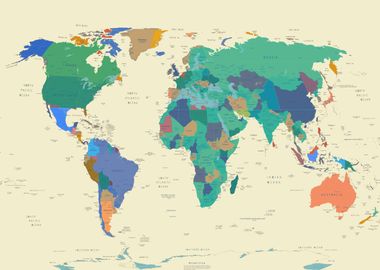 world map political beige