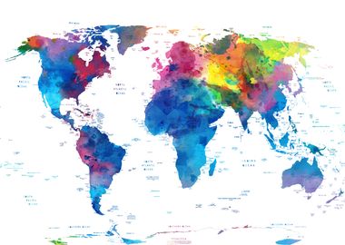 world map political color2