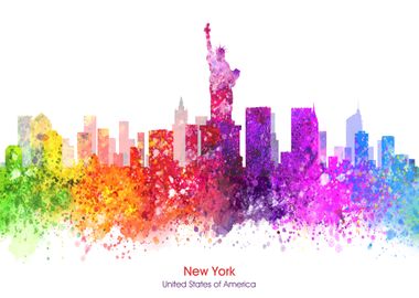 new york color cityscape