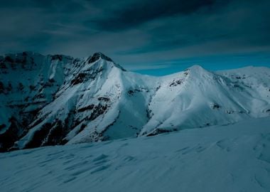 black snow mountain