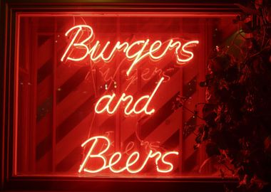 burger and beer